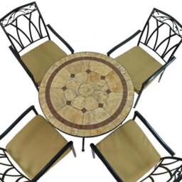Riverside 91cm Patio Table Set with 4 Austin Chairs - thumbnail 4