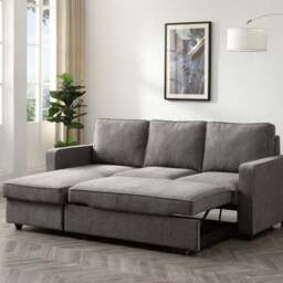 Kayden Woven Reversible Trundle Corner Double Sofa Bed - thumbnail 3