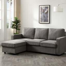 Kayden Woven Reversible Trundle Corner Double Sofa Bed