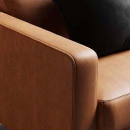 Jacob Faux Leather 3 Seater Sofa - thumbnail 4