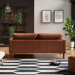 Jacob Faux Leather 3 Seater Sofa - thumbnail 3