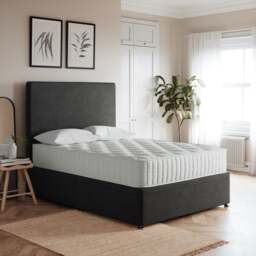 Luxury Side Ottoman Bed Frame, Tweed - thumbnail 1