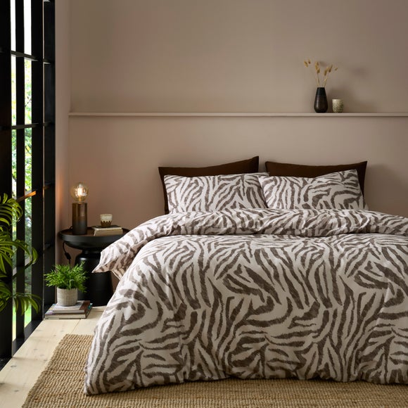 Zebra Print 100% Cotton Sateen Duvet Cover & Pillowcase Set - image 1