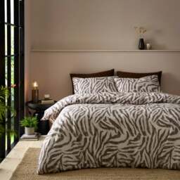 Zebra Print 100% Cotton Sateen Duvet Cover & Pillowcase Set