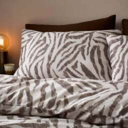 Zebra Print 100% Cotton Sateen Duvet Cover & Pillowcase Set - thumbnail 4