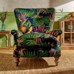 Charlbury Tropical Treasures Print Occasional Armchair - thumbnail 2
