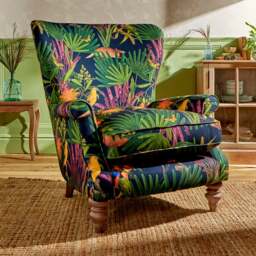 Charlbury Tropical Treasures Print Occasional Armchair - thumbnail 1