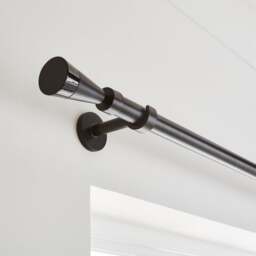 Flute Extendable Metal Eyelet Curtain Pole - thumbnail 1