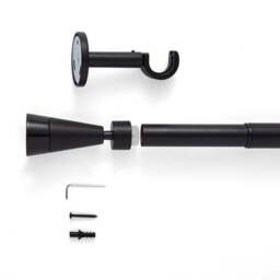 Flute Extendable Metal Eyelet Curtain Pole - thumbnail 2