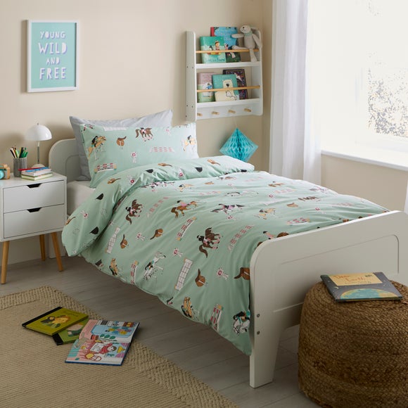 Horse Single Duvet Cover and Pillowcase Set by Dunelm