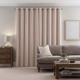 Soft Chenille Herringbone Eyelet Curtains - thumbnail 4