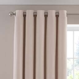 Soft Chenille Herringbone Eyelet Curtains - thumbnail 1