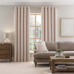 Soft Chenille Herringbone Eyelet Curtains - thumbnail 2