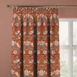 William Morris at Home Strawberry Thief Velvet Made to Measure Curtains - thumbnail 4