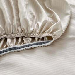 Hotel Cotton Stripe 400 Thread Count Grip Fitted Sheet - thumbnail 3