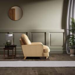 Martha Faux Linen Snuggle Chair - thumbnail 3