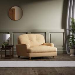 Martha Faux Linen Snuggle Chair - thumbnail 2
