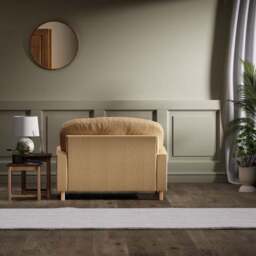 Martha Faux Linen Snuggle Chair - thumbnail 4