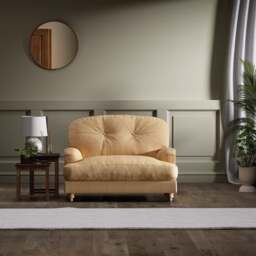 Martha Faux Linen Snuggle Chair - thumbnail 1