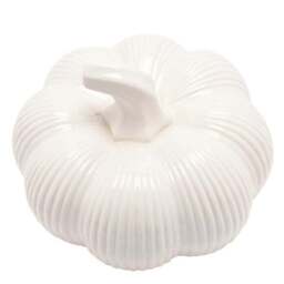 Country Living White Ceramic Pumpkin Ornament - thumbnail 2