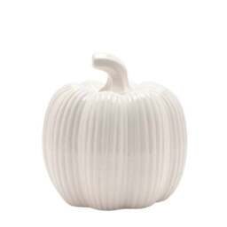 Country Living White Ceramic Pumpkin Ornament - thumbnail 3