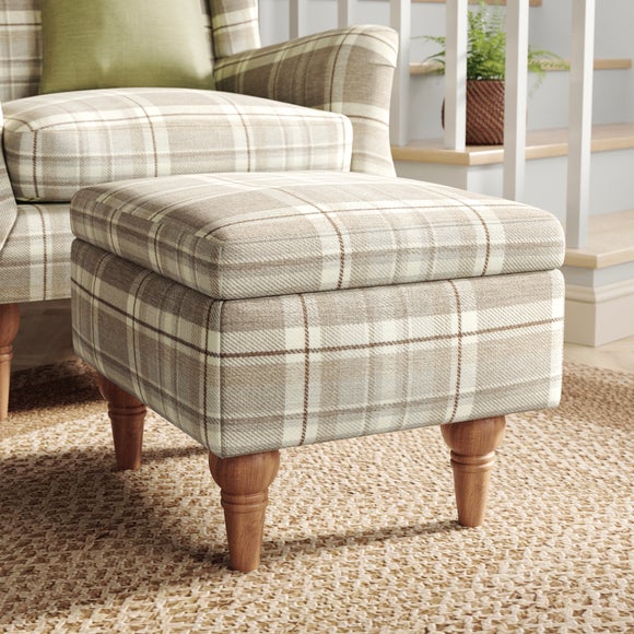 Charnwood Checked Storage Footstool - image 1