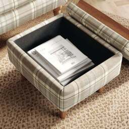 Charnwood Checked Storage Footstool - thumbnail 3