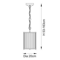 Vogue Hadley Ribbed Adjustable Pendant Light - thumbnail 6