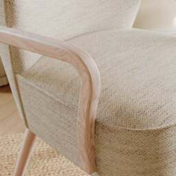 Eliza Swithland Herringbone Wooden Occasional Armchair - thumbnail 3