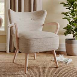 Eliza Swithland Herringbone Wooden Occasional Armchair