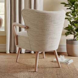 Eliza Swithland Herringbone Wooden Occasional Armchair - thumbnail 2