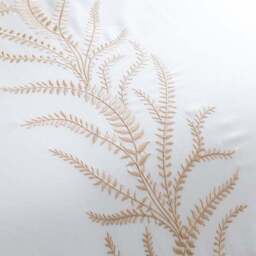 Embroidered Leaf Trail Microfibre Duvet Cover & Pillowcase Set - thumbnail 3