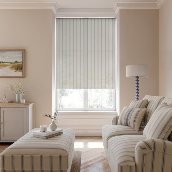 Folkstone Stripe Sheer Fire Retardant Made to Measure Roller Blind - image 1