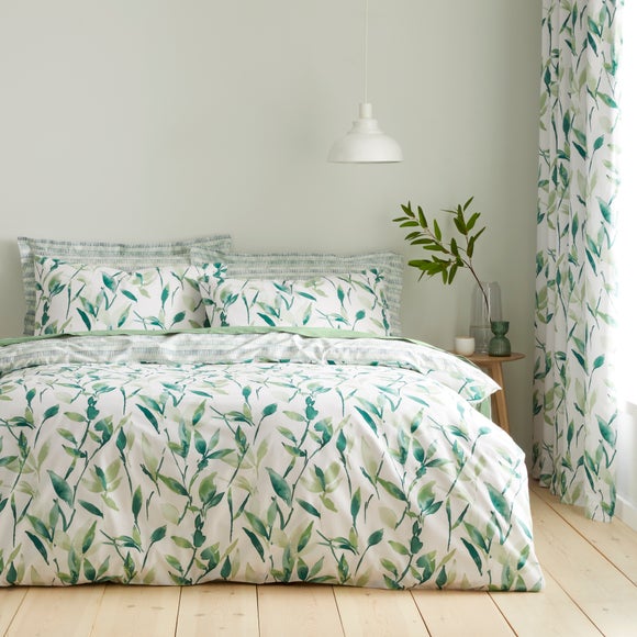 Zen Reversible Polycotton Duvet Cover and Pillowcase Set - image 1