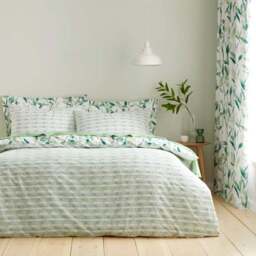 Zen Reversible Polycotton Duvet Cover and Pillowcase Set - thumbnail 3