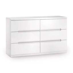 Manhattan Wide 6 Drawer Chest, White - thumbnail 2