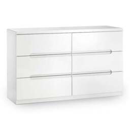 Manhattan Wide 6 Drawer Chest, White - thumbnail 3