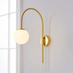 Eniola Gold Plug In Wall Light - thumbnail 1
