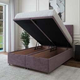 Plush Chenille End of Bed Ottoman Base - thumbnail 3