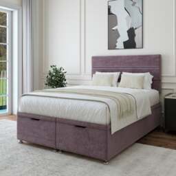 Plush Chenille End of Bed Ottoman Base - thumbnail 1