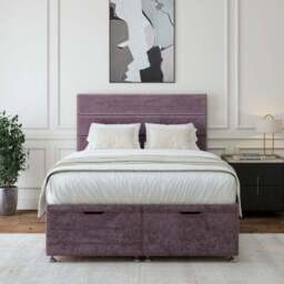 Plush Chenille End of Bed Ottoman Base - thumbnail 2
