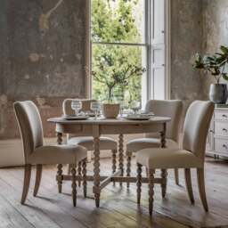 Cedar and Sage Boden 4-6 Seater Round Extendable Dining Table - thumbnail 1