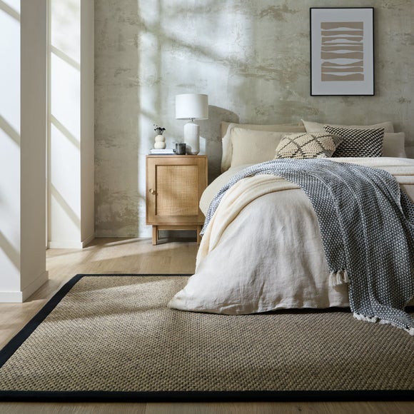 Sisal Look Border Easy Care Rug - image 1