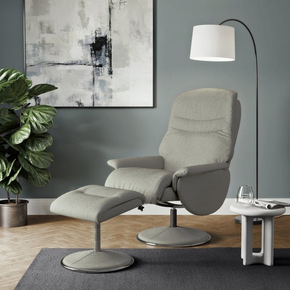 Wickford Chrome Base Swivel Chair by Dunelm