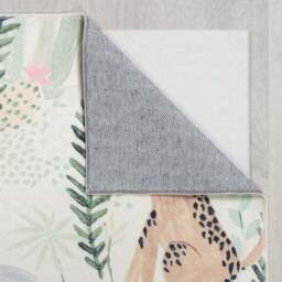 Jungle Friends Washable Faux Fur Rug - thumbnail 3