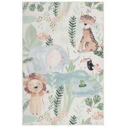 Jungle Friends Washable Faux Fur Rug - thumbnail 5