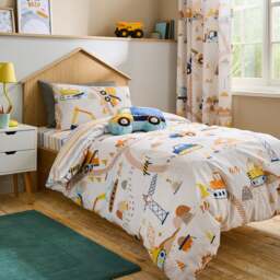 Trucks & Diggers Reversible Duvet Cover and Pillowcase Set