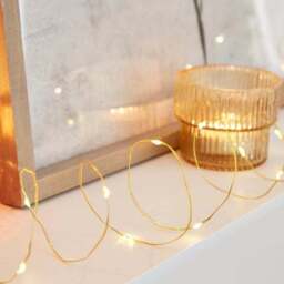 Micro 200 LED Gold Indoor String Lights - thumbnail 2