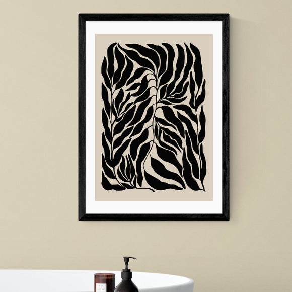 East End Prints Beige & Black Botanical Print - image 1