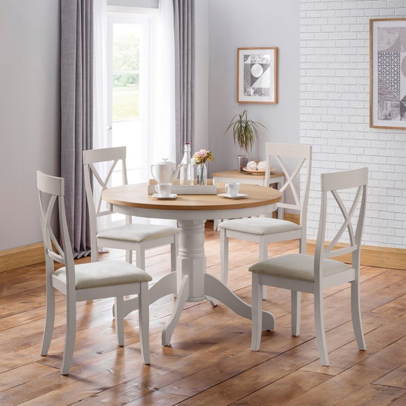 Davenport 4 Seater Round Dining Table with 4 Chairs - image 1